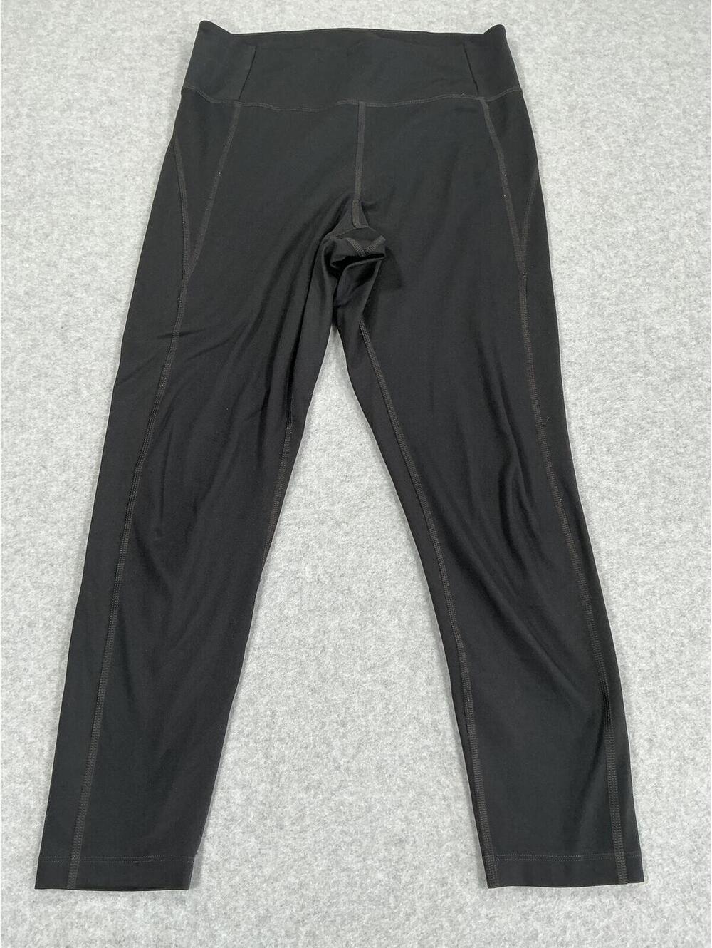 Girlfriend‎ Collective Black High Rise Cropped Leggings Women’s Medium